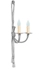 Grote wandlamp zilver brons Lodewijk XVI stijl met linten