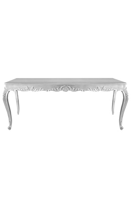 Barokinis valgomojo stalas su sidabro lapeliu