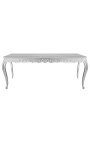 Barok eettafel hout met bladzilver
