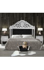 Sofá cama barroca para perros o gatos terciopelo negro y madera de plata