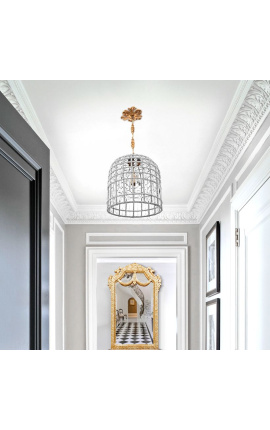 Chandelier Bell muodostettu lasipenkkejä ja bronze 25 cm