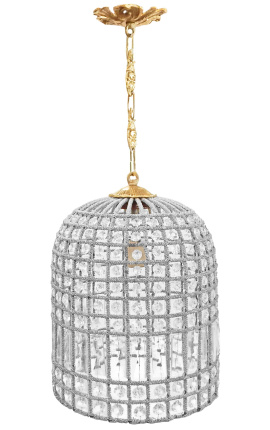 Colgantes de vidrio en forma de campana Chandelier y bronce 30 cm