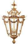 Large octagonal lantern entrance hall in gilded bronze