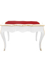 Barok skrivebord i Louis XV-stil med 3 skuffer, hvid 