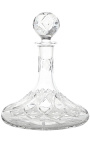 Crystal Decanter geometric patterns hand-craft carved
