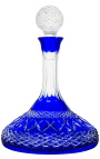 Karaf blauw kristal handgeslepen