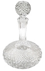 Big model of decanter crystal clear hand cut