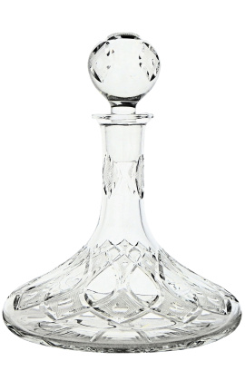 Crystal Decanter geomeetrilised mustrid käsitööga nikerdatud