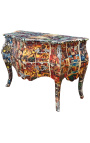 Baroque chest of drawers (commode) of style Louis XV Comics print with 2 drawers