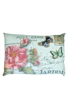 Cushion postal verde rectangular 40 x 25