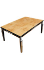 Empire style coffee table with elm and silver bronzes