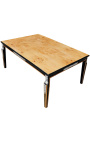 Empire style coffee table with elm and silver bronzes
