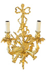 Stor Louis XVI-stil bronse vegglampe med musikkinstrumenter