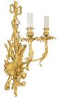 Stor Louis XVI-stil bronse vegglampe med musikkinstrumenter