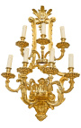 Grote wandlamp in bronzen Napoleon III stijl met 7 lampen