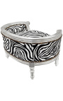 Canapea extensibila baroc pentru tesatura zebra caine sau pisica si lemn argintiu