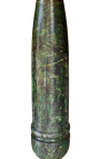 Green marble column of Napoleon III style with bronze