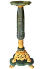 Colonne en marbre vert de style Napoléon III avec bronze