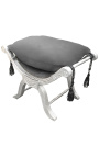 Dagobert klupa Gray Velvet i srebro drvo - 14