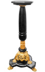 Colonna di marmo nero di Napoleone III stile con bronzo