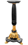 Coluna de mármore preto no estilo Napoléon III com bronze