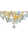 Grand lustre en bronze et verre avec 16 bras