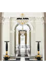 Black marble column of Napoleon III style with bronze