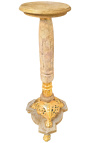 Beige marble column of Napoleon III style with bronze