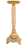 Columna de mármol Beige de estilo Napoleón III con bronce
