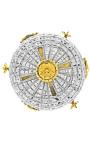 Montgolfiere ljuskrona med guldbrons och klart glas 50 cm