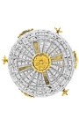 Montgolfiere chandelier s zlatnim bronzom i čistim staklom 50 cm