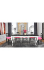 Napoleon III Stilstuhlgewebe Rosa und Schwarzes Holz - 3