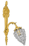 Lampa de perete din bronz cu pandantive din sticla