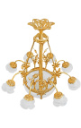 Grande lustre estilo Art Nouveau com 8 arandelas