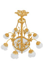 Large Art Nouveau style chandelier with 8 sconces