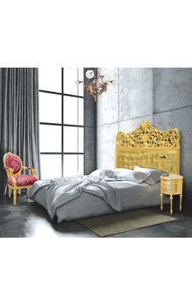 Szafka nocna (przy łóżku) owalny owalny złoty drewno 3 szuflady i beżowy marmur