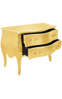 Baroque chest of drawers (commode) of style gold Louis XV with 2 drawers