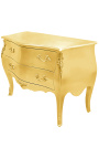 Baroque chest of drawers (commode) of style gold Louis XV with 2 drawers