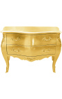 Baroque chest of drawers (commode) of style gold Louis XV with 2 drawers