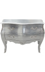 Baroque chest of drawers (commode) of style Louis XV silver bronzes