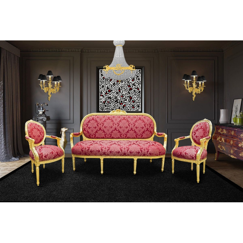 Living Room Sets, Louis XVI Style Sofa & Chairs