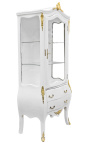 Baroque display cabinet gilded bronze with white lacquer