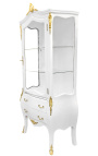 Baroque display cabinet gilded bronze with white lacquer