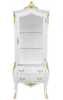 Baroque display cabinet gilded bronze with white lacquer