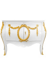 Klemskåp barokk stil av Louis XV kvitt med gullbronse