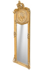 Profilo femminile specchio psiche in stile Luigi XVI dorato