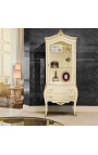 Barocke Vitrine in Beige mit Goldbronzen