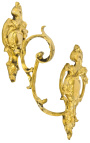 Paire de porte-embrasse en bronze "Ruban"