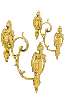 Coppia di supporti per tende in bronzo "Ribbon"