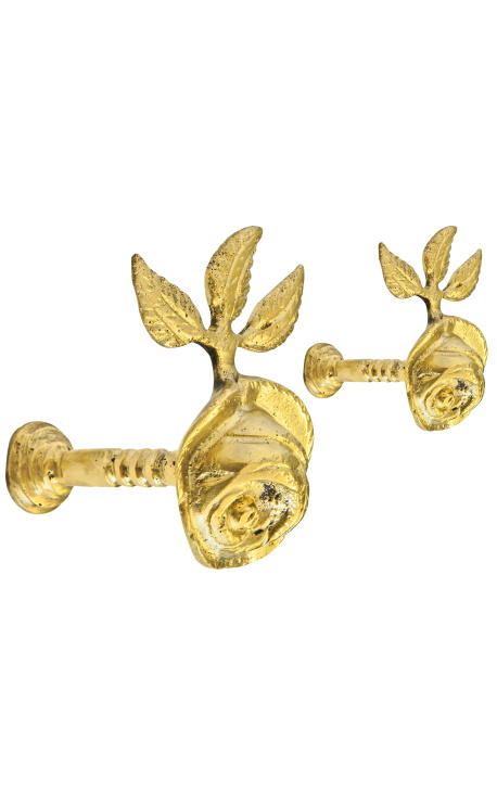 Coppia porta tenda in bronzo "Rosa"